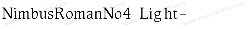 NimbusRomanNo4 Light字体转换